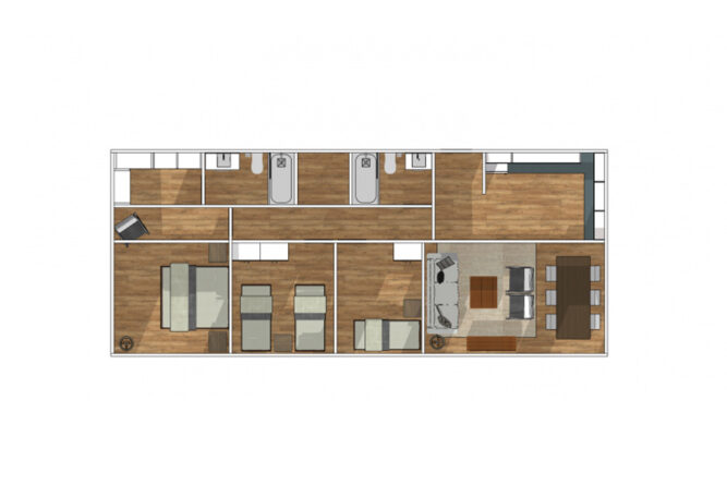 Casa Mediterránea de 89 m2 – 3 Dorm