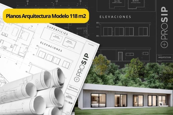 Planos de Arquitectura Modelo 118 m2 Mediterráneo
