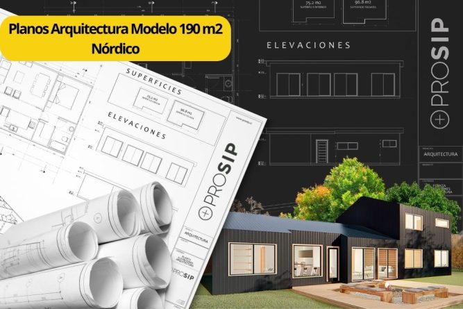 Planos de Arquitectura Modelo 190 m2 Nórdico