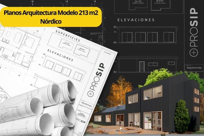 Planos de Arquitectura Modelo 213 m2 Nórdico