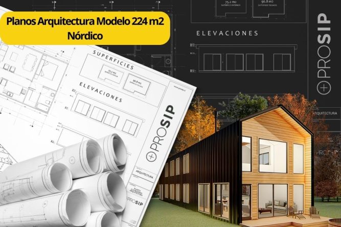 Planos de Arquitectura Modelo 224 m2 Nórdico